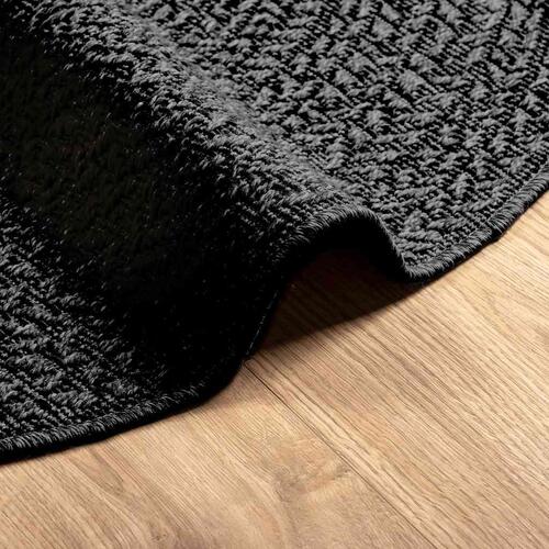 Gulvtæppe ZIZUR Ø 120 cm jute-look indendørs udendørs