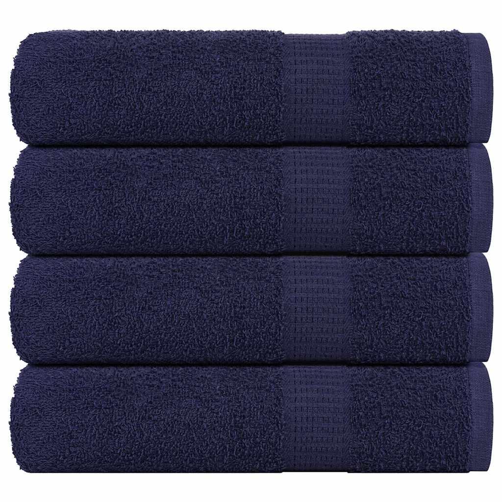 Badehåndklæder 4 stk. 100x150cm 360g/m2 100% bomuld marineblå