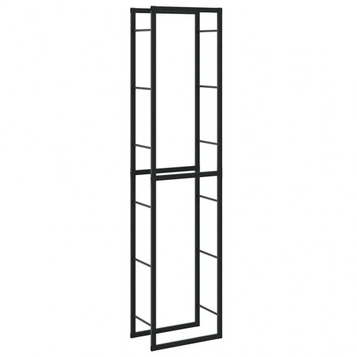Brændestativ 50 x 30 x 209 cm i sort stål