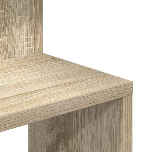 Væghængt hjørnehylde 32×32×127,5 cm - sonoma-eg spånplade