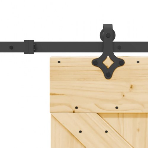 Skydedør med monteringssæt 70x210 cm massivt fyrretræ