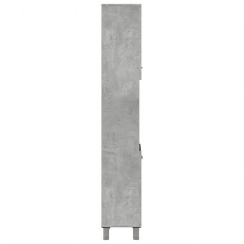 Badeværelses højskab 30×30×179 cm - betongrå spånplade