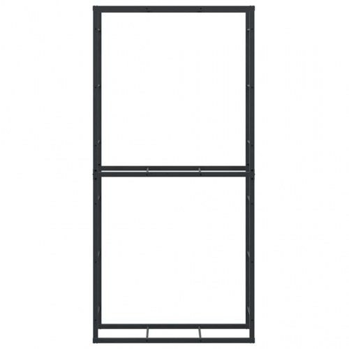 Brændestativ 100x30x209 cm stål sort