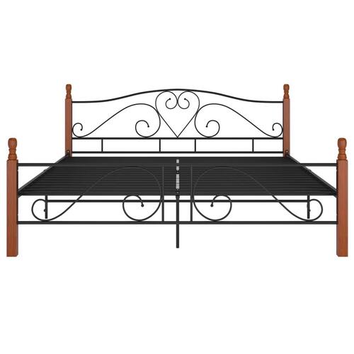 Sengeramme 180x200 cm metal sort