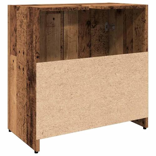 Underskab til håndvask 60x30x60 cm konstrueret træ gammelt træ
