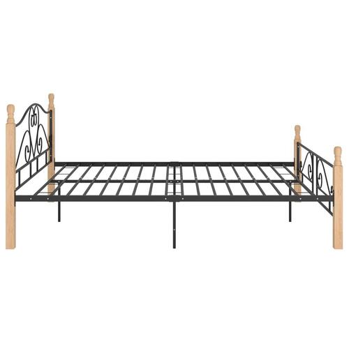 Sengeramme 160x200 cm metal sort
