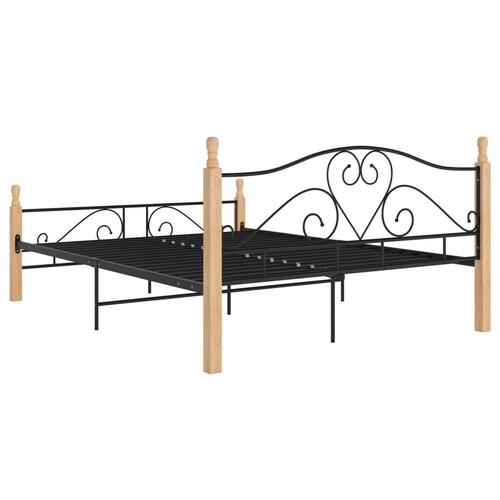 Sengeramme 160x200 cm metal sort