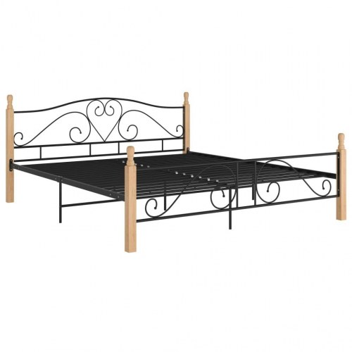 Sengeramme 180x200 cm metal sort