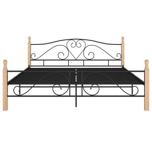 Sengeramme 180x200 cm metal sort