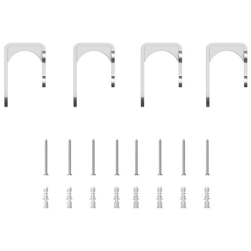 Hardwarekit til skydedør 200 cm rustfrit stål sølvfarvet