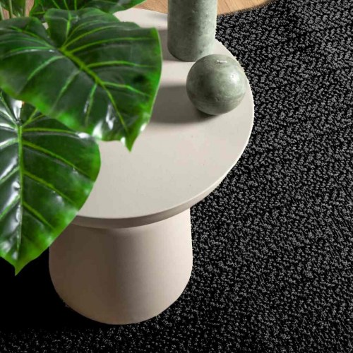 Gulvtæppe ZIZUR 200×290 cm - jute-look til inde/ude, antracitgrå