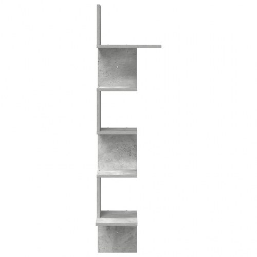 Væghylde hjørnemodel 32×32×127,5 cm - spånplade, betongrå
