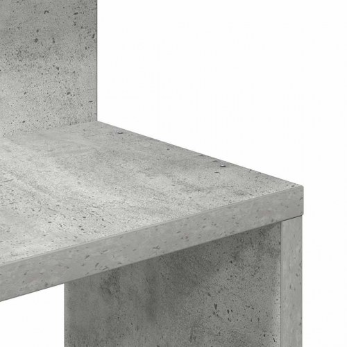Væghylde hjørnemodel 32×32×127,5 cm - spånplade, betongrå