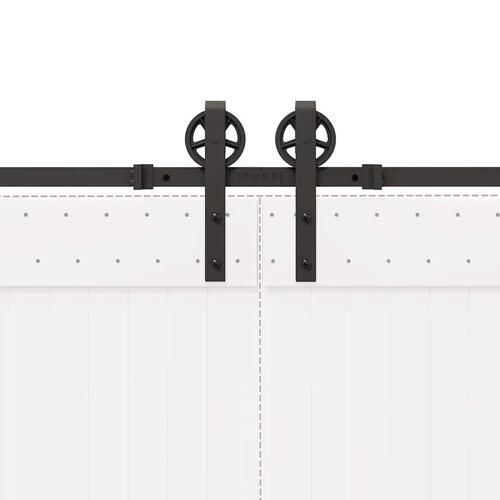 Skinnesæt til skydedør 400 cm stål sort