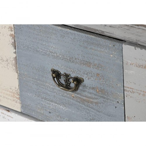 Kommode - grå/multifarvet cottage, 100 × 40 × 80 cm