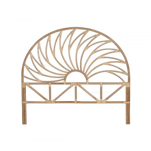 Sengegavl - spanskrør, 153 × 3,5 × 138 cm