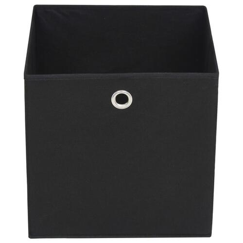 Opbevaringskasser 10 stk. 28x28x28 cm uvævet stof sort