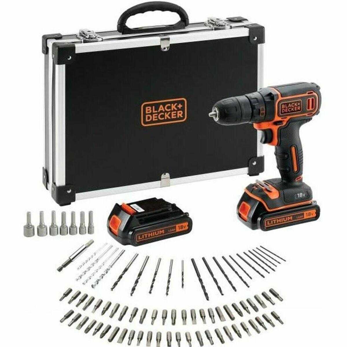 Skruetrækker Black & Decker Black Decker Bdcdc18bafc Qw Perceuse Visseuse Sans Fil 18 V Noir/orange