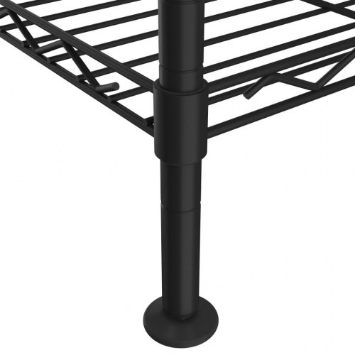 Opbevaringsstativ i tråd med 3 hylder 60×35×76 cm - sort, 150 kg