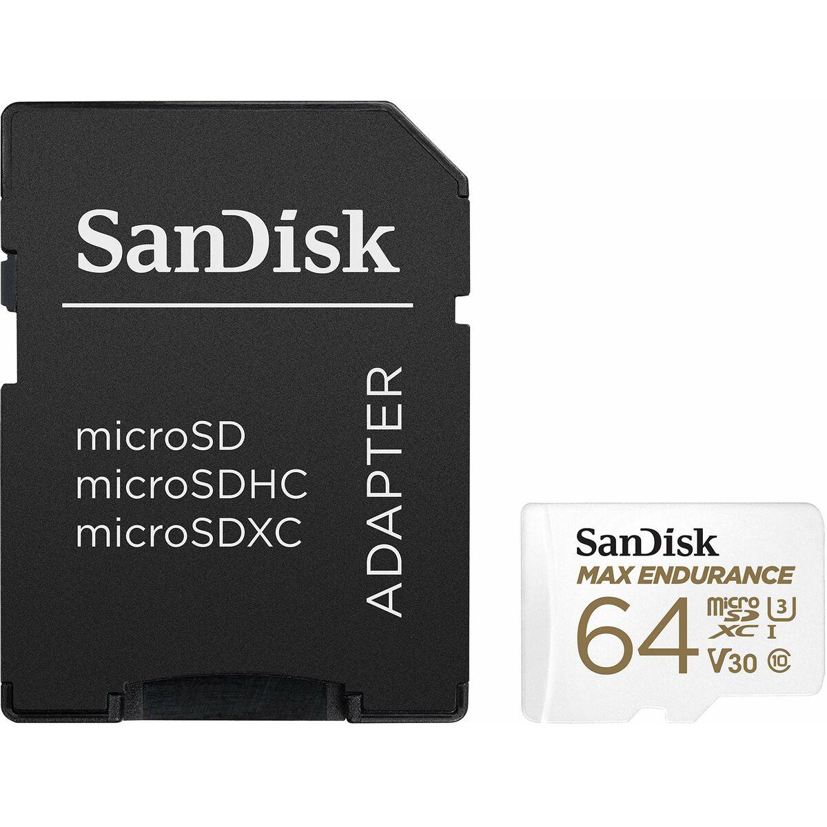 Mikro Sd Hukommelseskort Med Adapter Sandisk Max Endurance 64 Gb