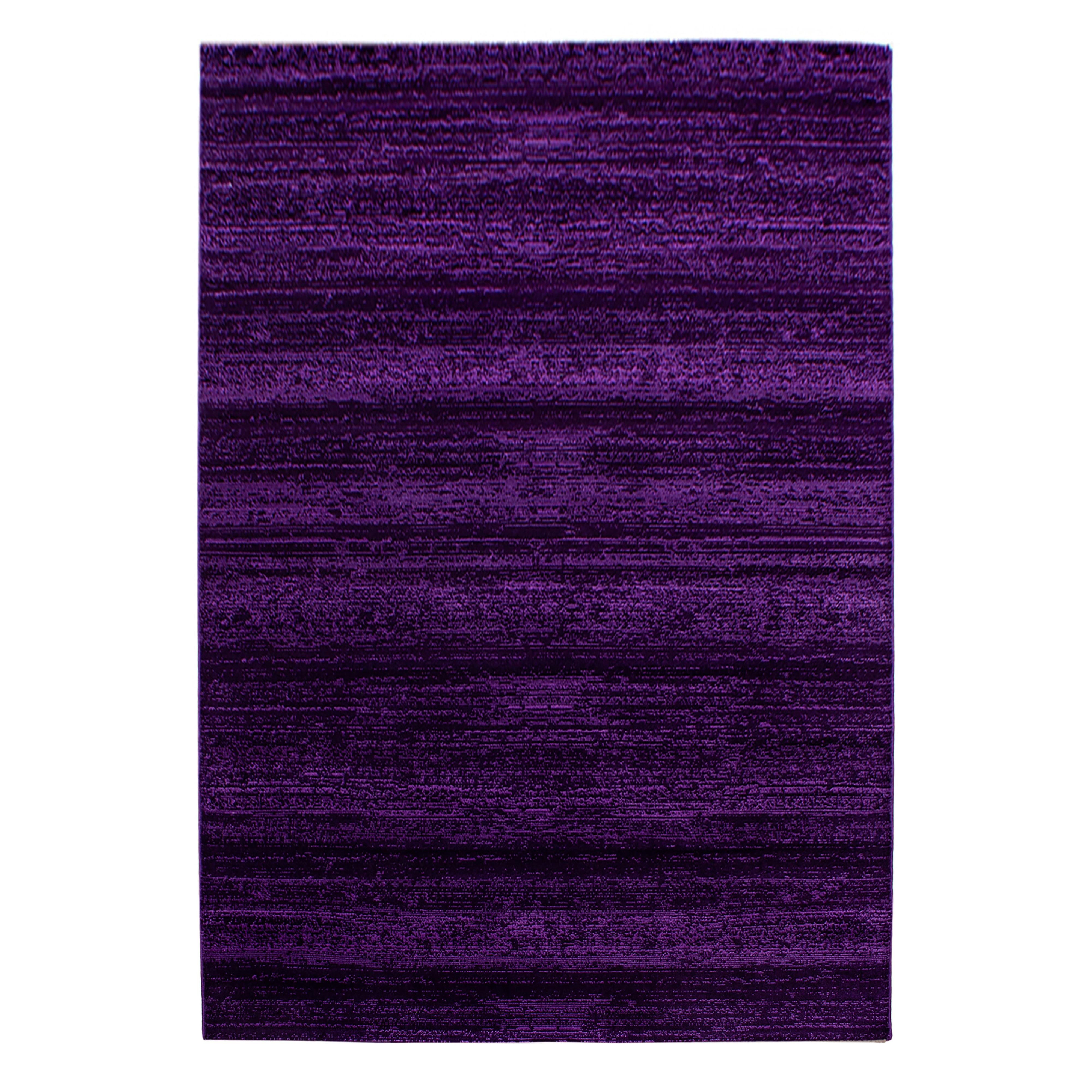 PLUS Unicolor violet rektangulært kortluvet tæppe - 120 x 170 cm