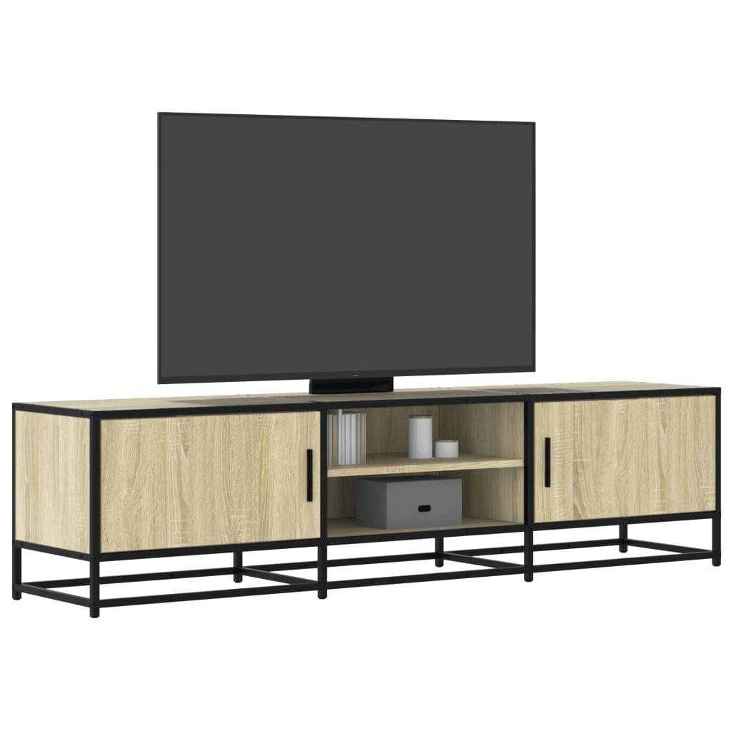 Tv-bord 160x35x41 cm konstrueret træ og metal sonoma-eg billede