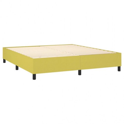Boxspring sengeramme grøn 160 x 200 cm - stof