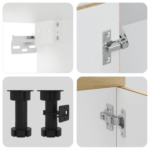 Køkkenskabssæt Kalmar 14 dele konstrueret træ sonoma-eg