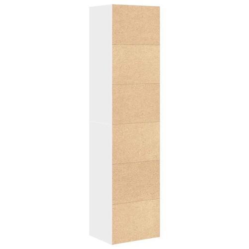 Bogreol 31x24x127 cm konstrueret træ hvid