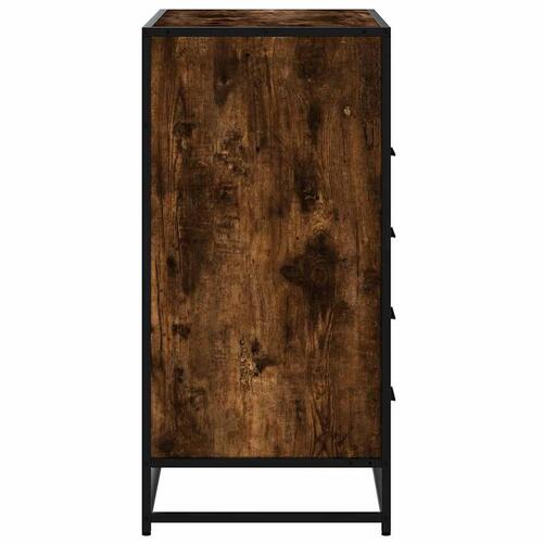 Kommode 70x41x70 cm konstrueret træ røget egetræsfarve