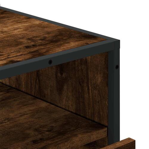 Kommode 70x41x70 cm konstrueret træ røget egetræsfarve