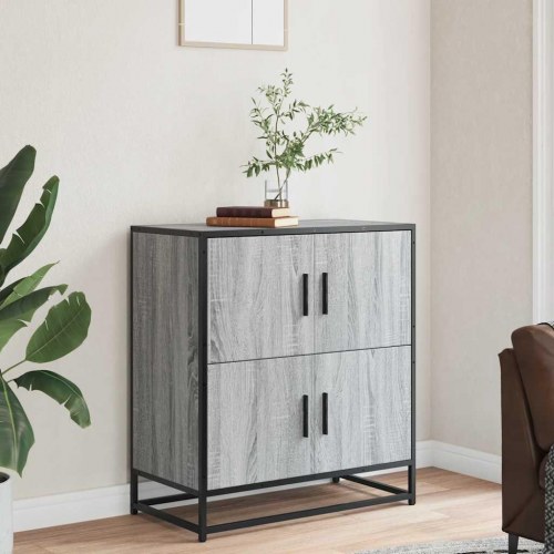 Opbevaringsskab 68 x 35 x 76 cm - grå sonoma-eg