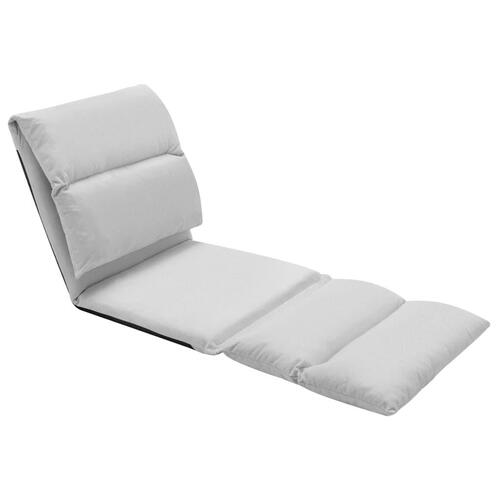 Foldbar gulvstol mikrofiber lysegrå