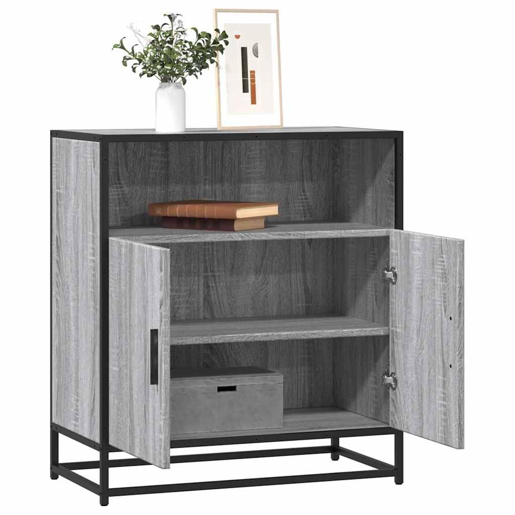 Skab 68x35x76 cm konstrueret træ grå sonoma-eg