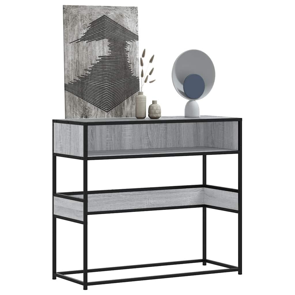 Konsolbord 90×35×80 cm i konstrueret træ - grå sonoma-eg