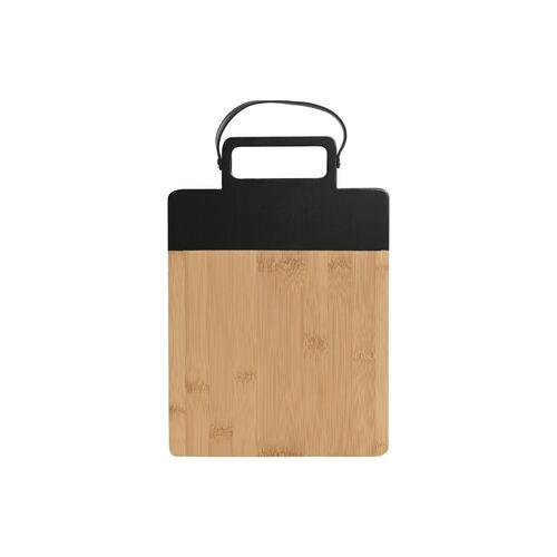 Skærebræt Home ESPRIT Sort Natur Polyuretan Bambus 35,5 x 21 x 1,1 cm