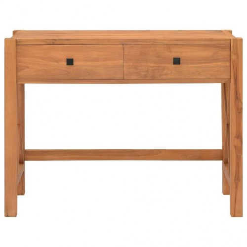 Skrivebord i teaktræ med 2 skuffer - 100 × 40 × 75 cm