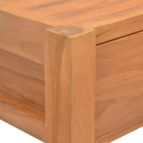 Skrivebord i teaktræ med 2 skuffer - 100 × 40 × 75 cm