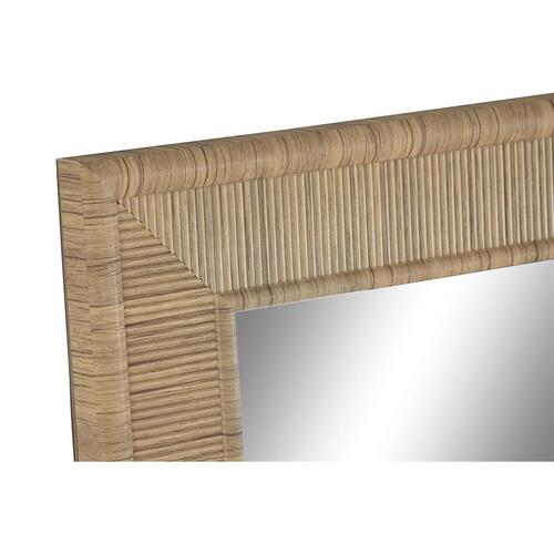 Vægspejl Home ESPRIT Beige Natur 74 X 2 X 162 cm (2 enheder)