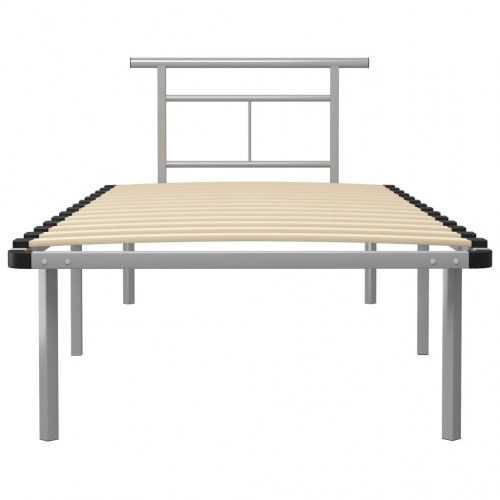 Sengeramme 90x200 cm i metal - grå enkeltseng
