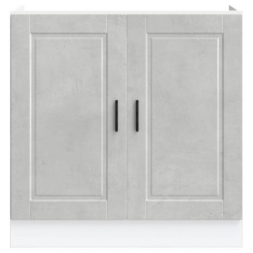 Underskab til vask Porto 80 × 46 × 81,5 cm - betongrå, konstrueret træ