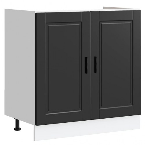 Underskab til vask Porto 80×46×81,5 cm - konstrueret træ, sort