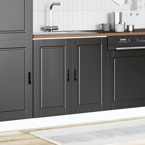 Underskab til vask Porto 80×46×81,5 cm - konstrueret træ, sort