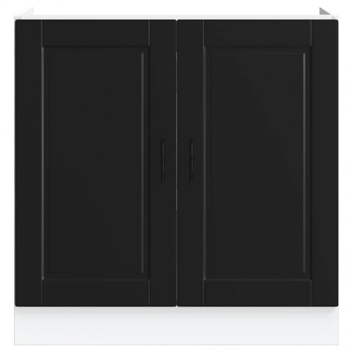 Underskab til vask Porto 80×46×81,5 cm - konstrueret træ, sort