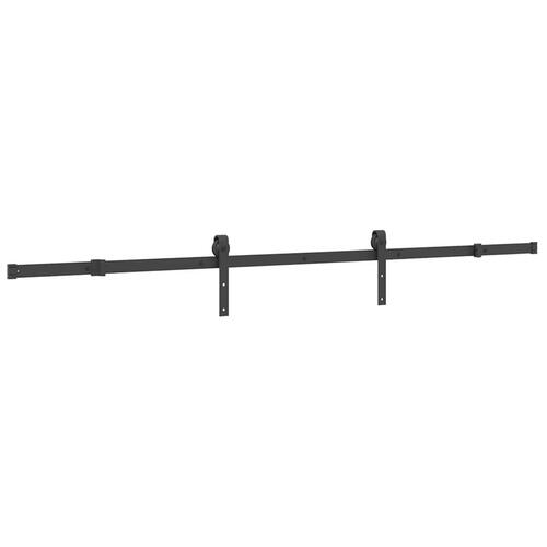 Skydedør med monteringssæt 90x210 cm massivt fyrretræ