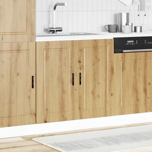 Underskab til vask Porto 80×46×81,5 cm - konstrueret træ, egetræsfarve