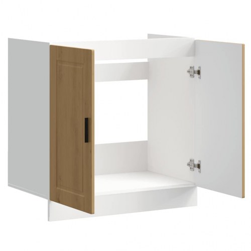 Underskab til vask Porto 80×46×81,5 cm - konstrueret træ, egetræsfarve