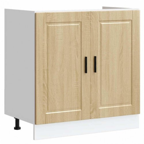 Underskab til vask Porto 80 × 46 × 81,5 cm - konstrueret træ i sonoma-eg
