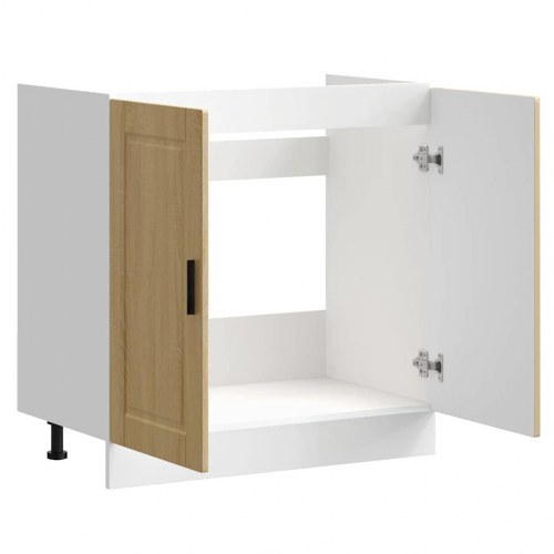 Underskab til vask Porto 80 × 46 × 81,5 cm - konstrueret træ i sonoma-eg