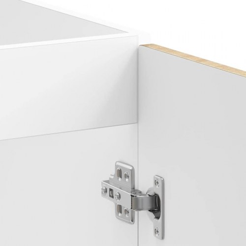 Underskab til vask Porto 80 × 46 × 81,5 cm - konstrueret træ i sonoma-eg